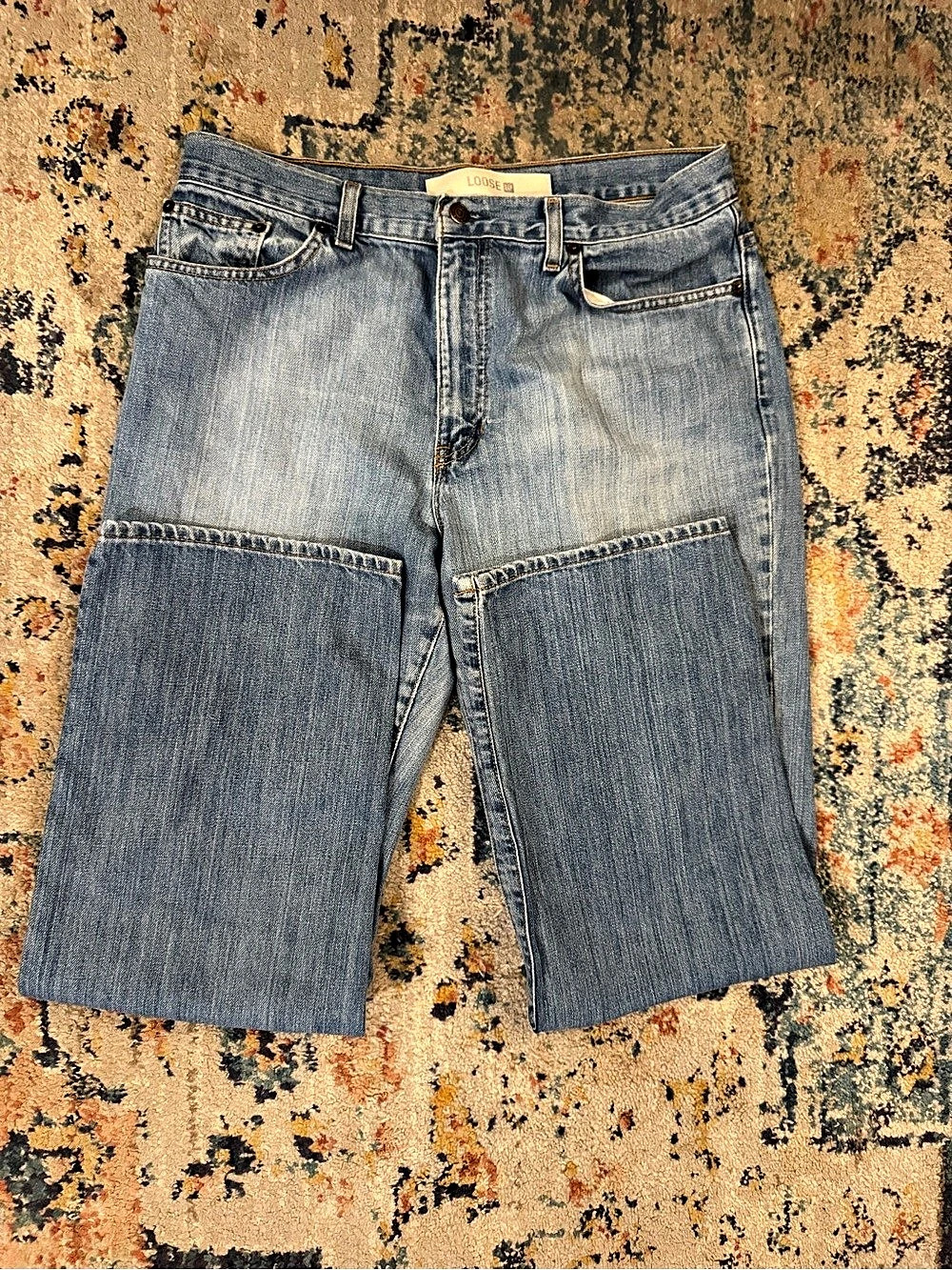 LOOSE Women's Wide Leg Jeans Waist 14R Blue